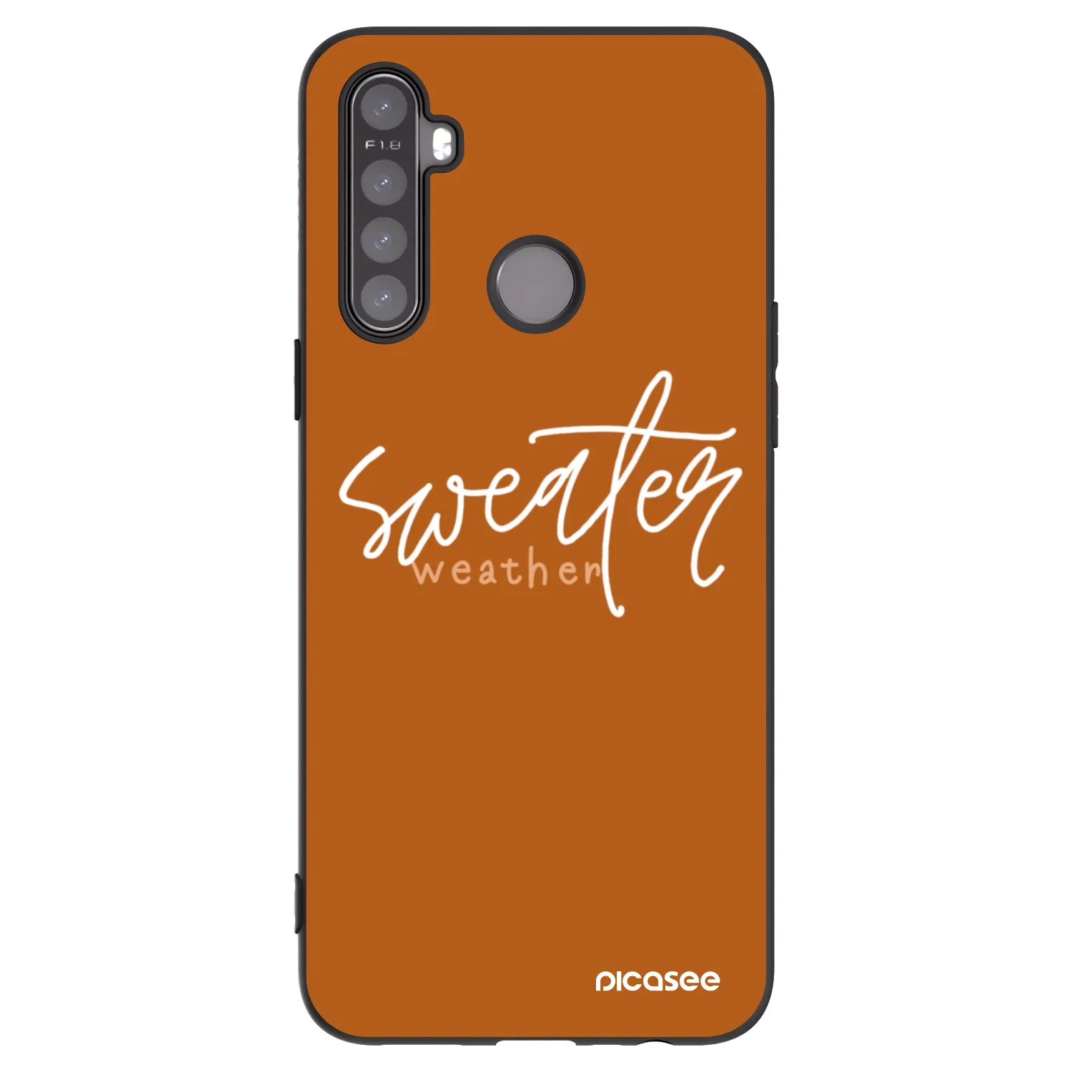 Picasee silikonski črni ovitek za Realme 6i - Sweater weather