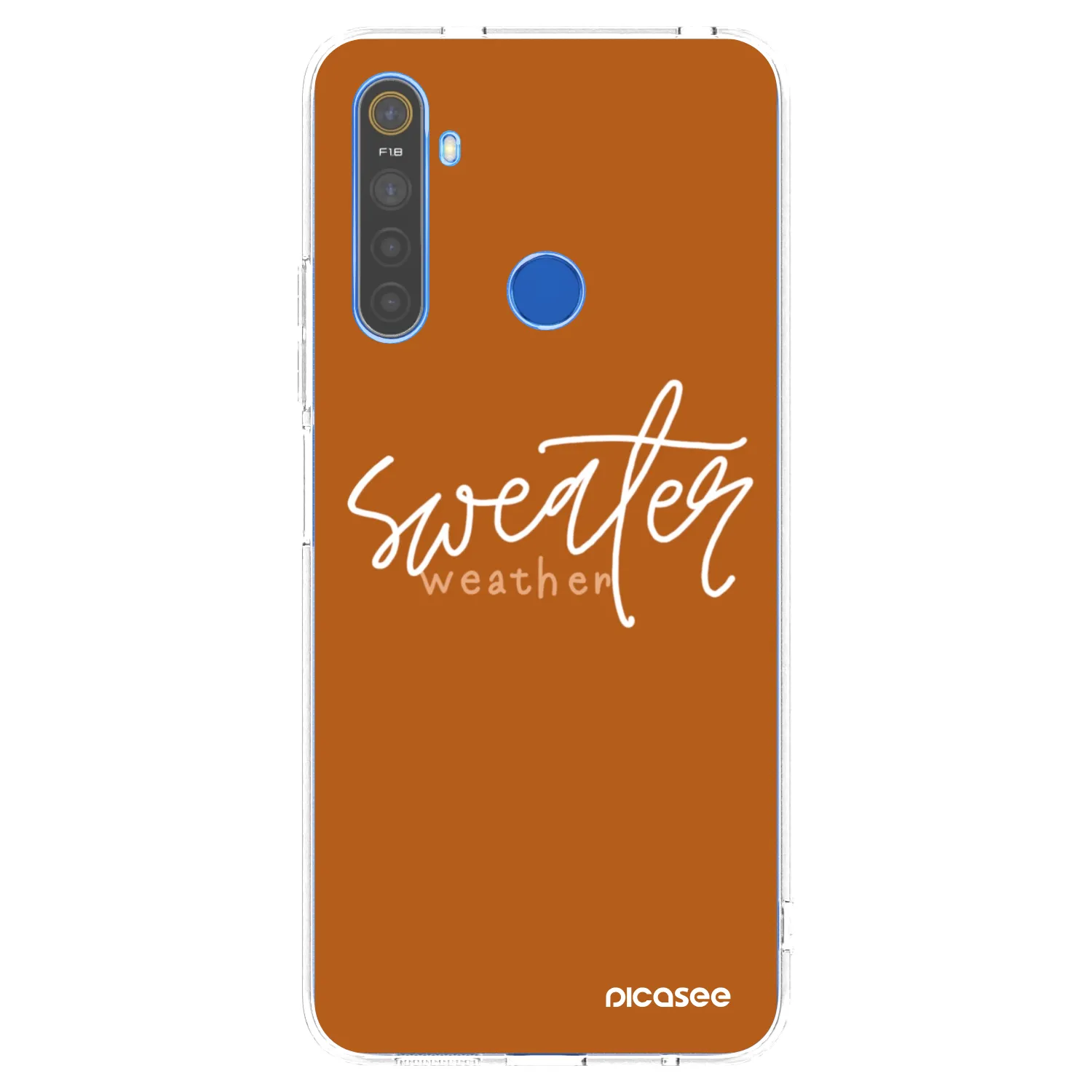 Picasee silikonski prozorni ovitek za Realme 5 - Sweater weather