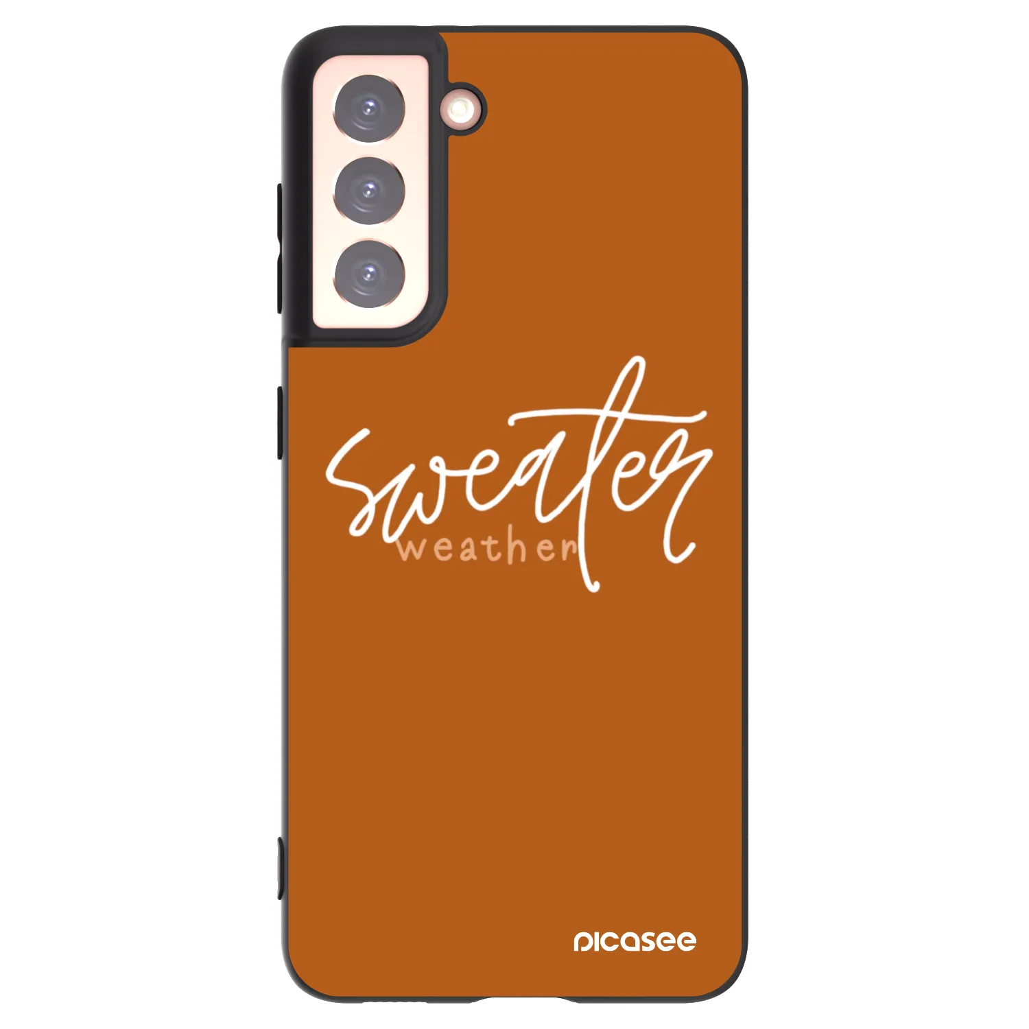 Picasee silikonski črni ovitek za Samsung Galaxy S21 5G G991B - Sweater weather