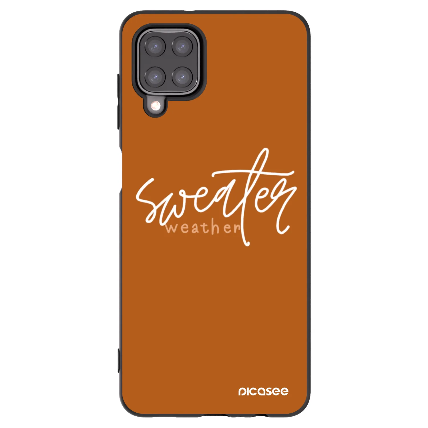 Picasee silikonski črni ovitek za Samsung Galaxy A12 A125F - Sweater weather