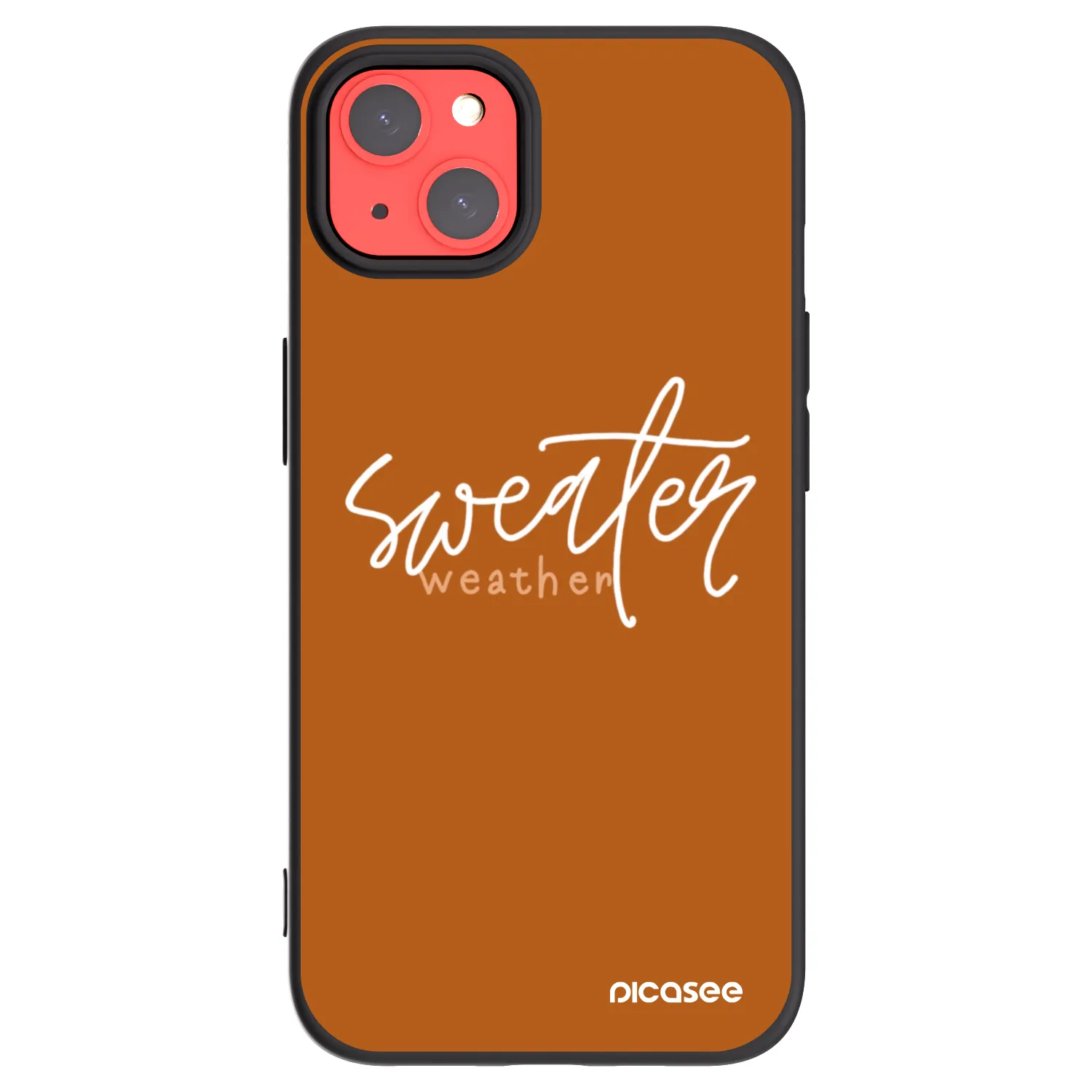 Picasee silikonski črni ovitek za Apple iPhone 13 - Sweater weather