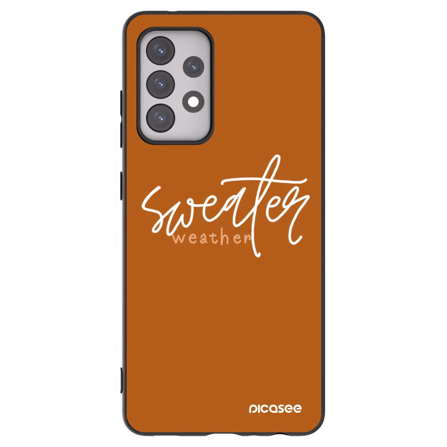 Picasee silikonski črni ovitek za Samsung Galaxy A52s 5G A528B - Sweater weather