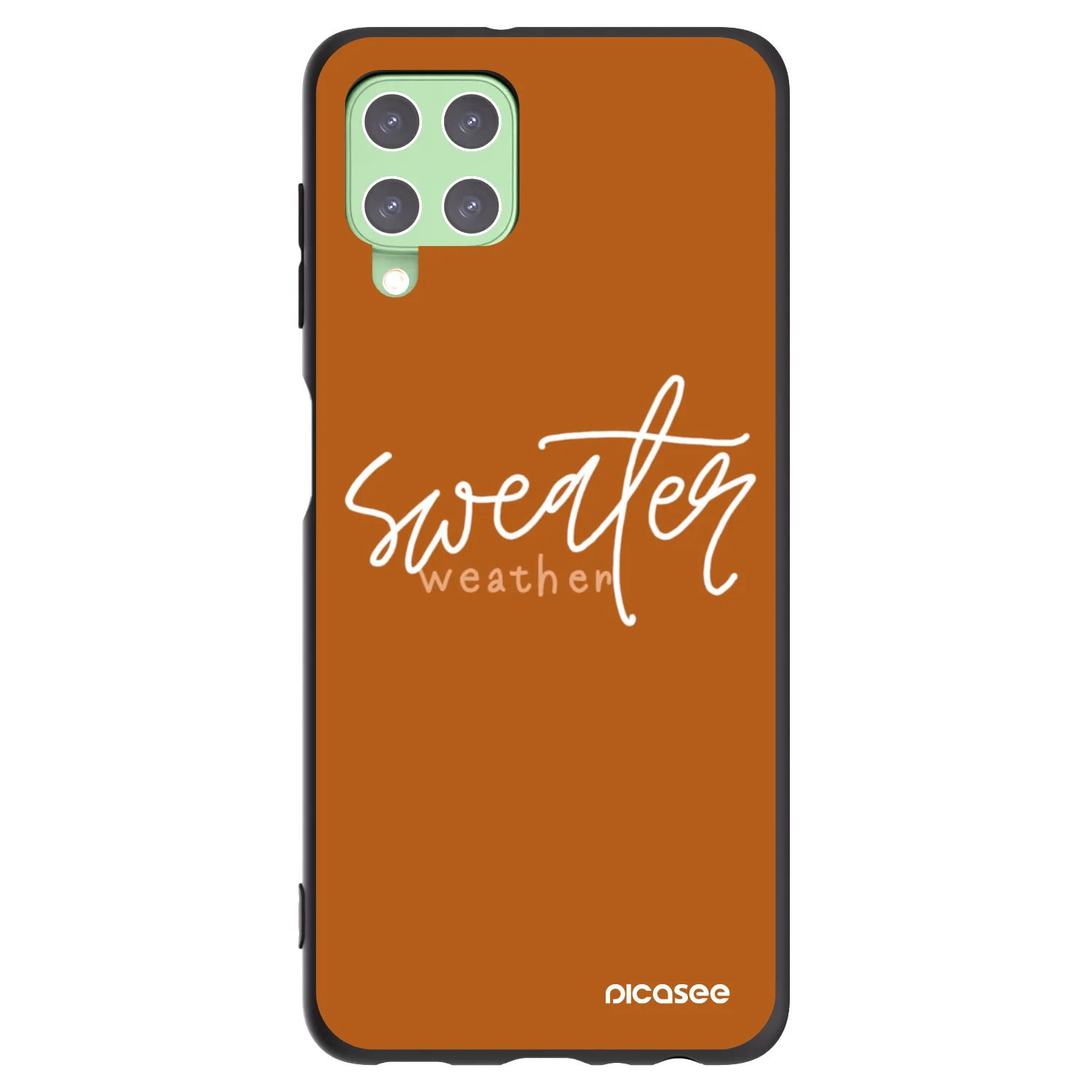 Picasee silikonski črni ovitek za Samsung Galaxy A22 A225F 4G - Sweater weather