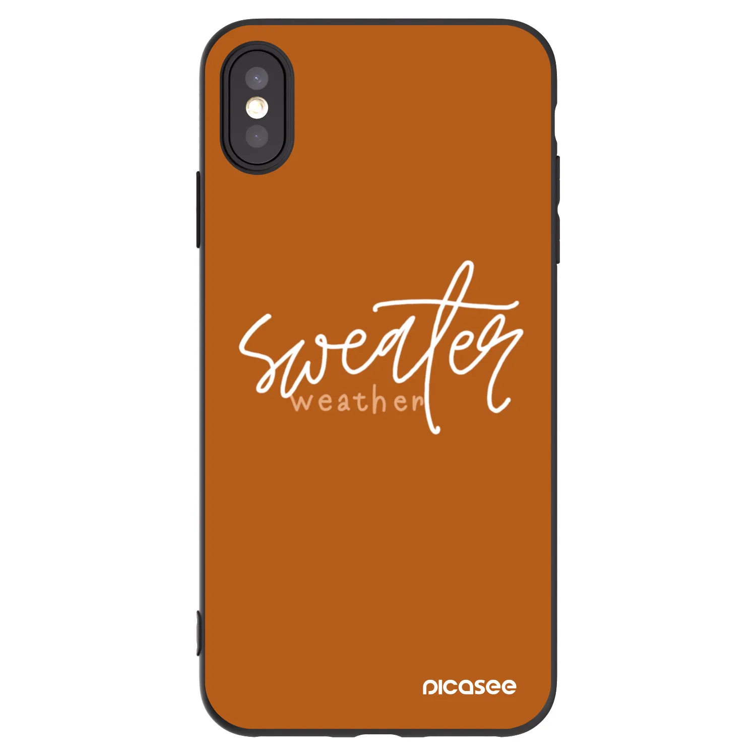 Picasee silikonski črni ovitek za Apple iPhone XS Max - Sweater weather