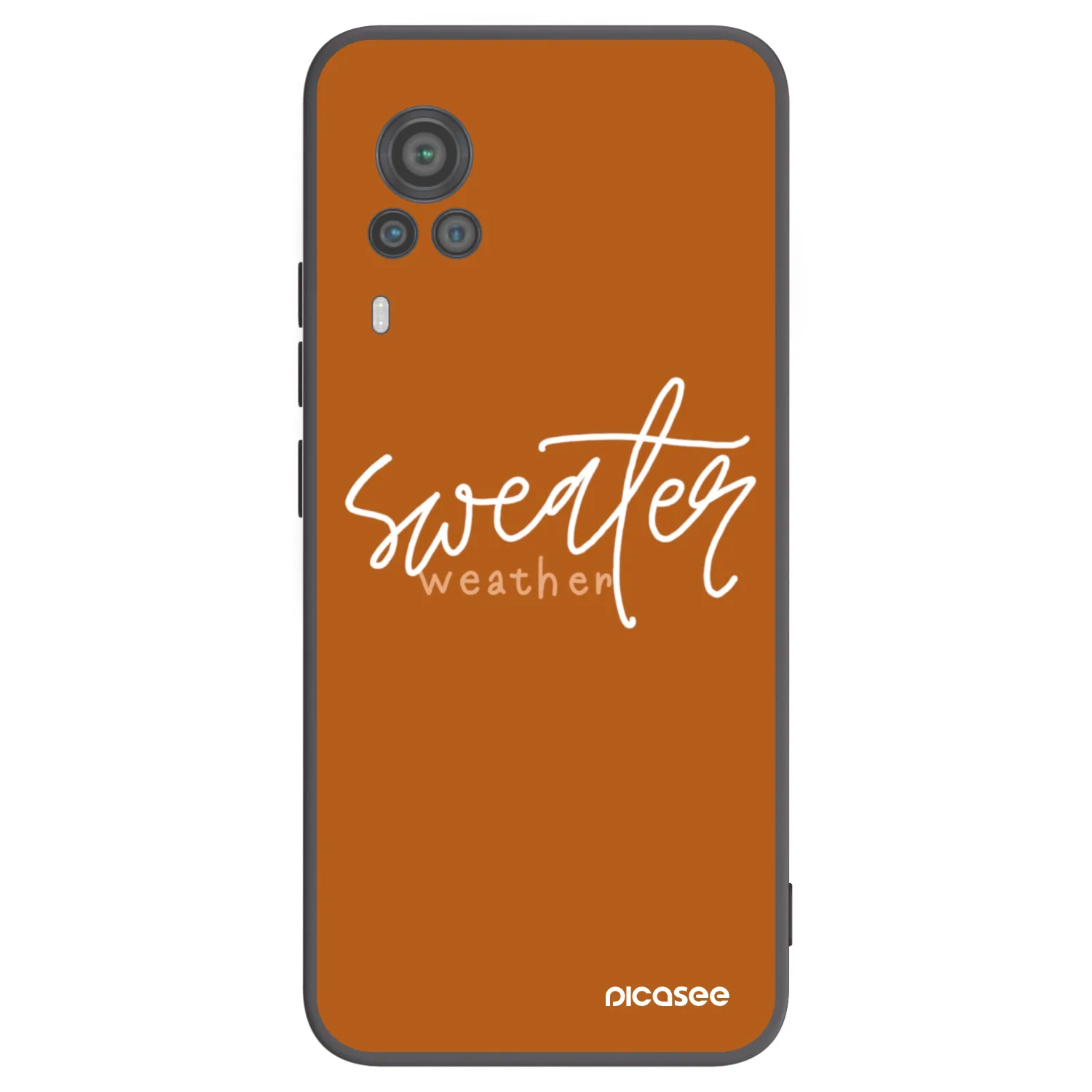 Picasee silikonski črni ovitek za Vivo X60 Pro 5G - Sweater weather