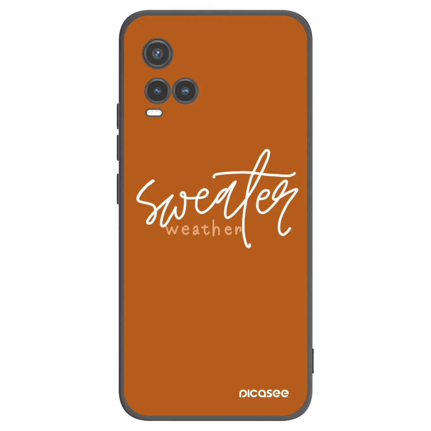 Picasee silikonski črni ovitek za Vivo Y33s - Sweater weather