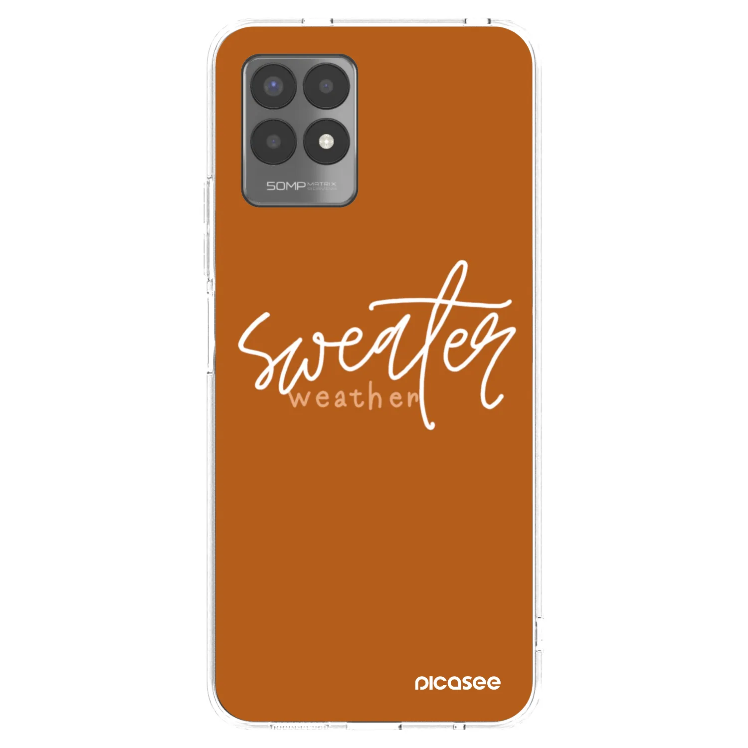 Picasee silikonski prozorni ovitek za Realme 8i - Sweater weather