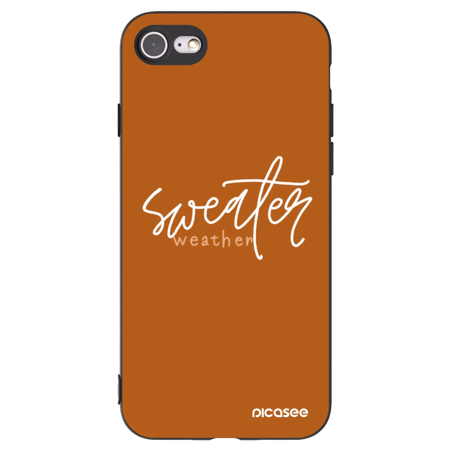 Picasee silikonski črni ovitek za Apple iPhone SE 2022 - Sweater weather