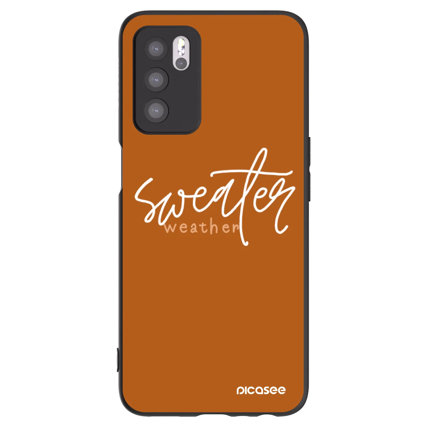 Picasee silikonski črni ovitek za OPPO A16 - Sweater weather