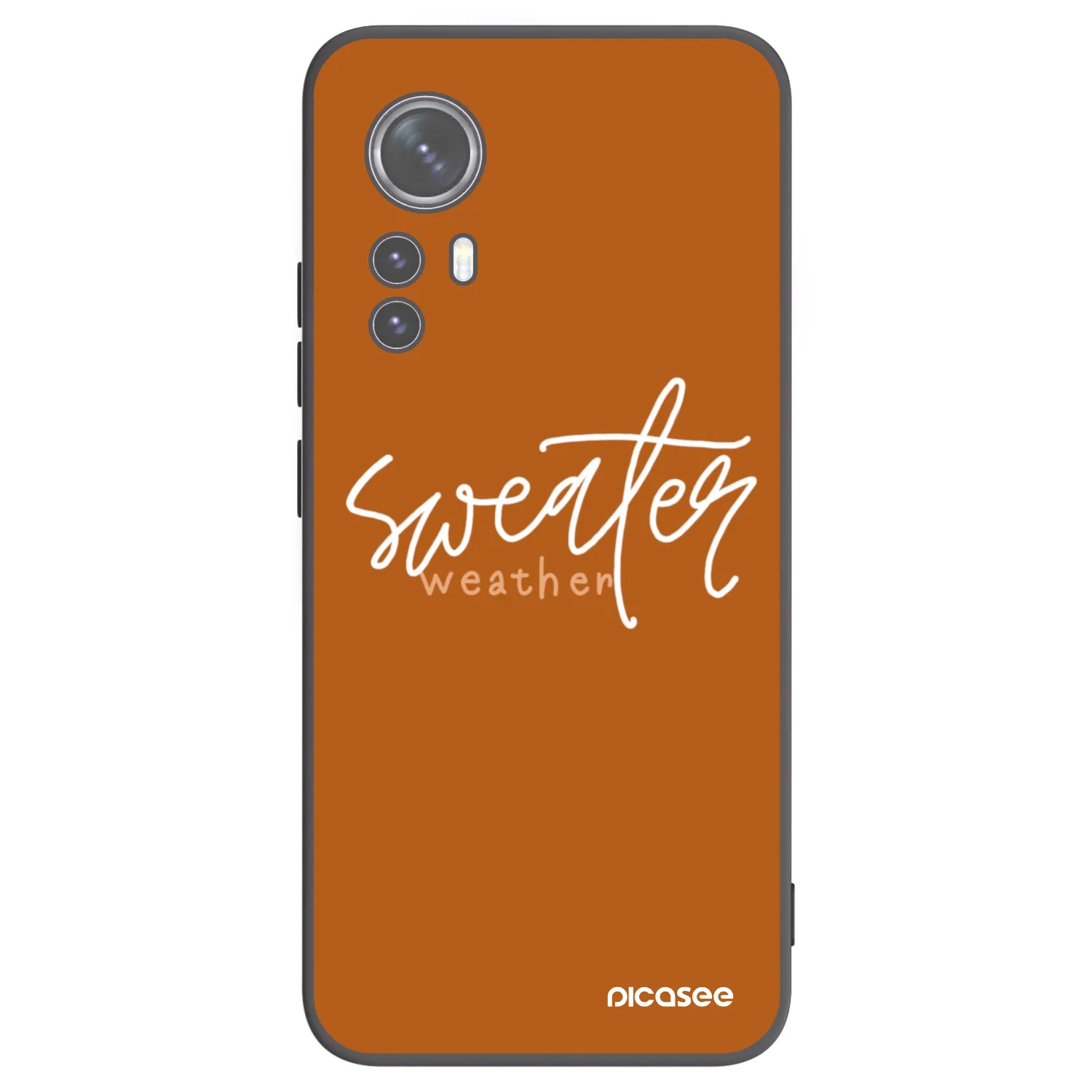 Picasee silikonski črni ovitek za Xiaomi 12X - Sweater weather