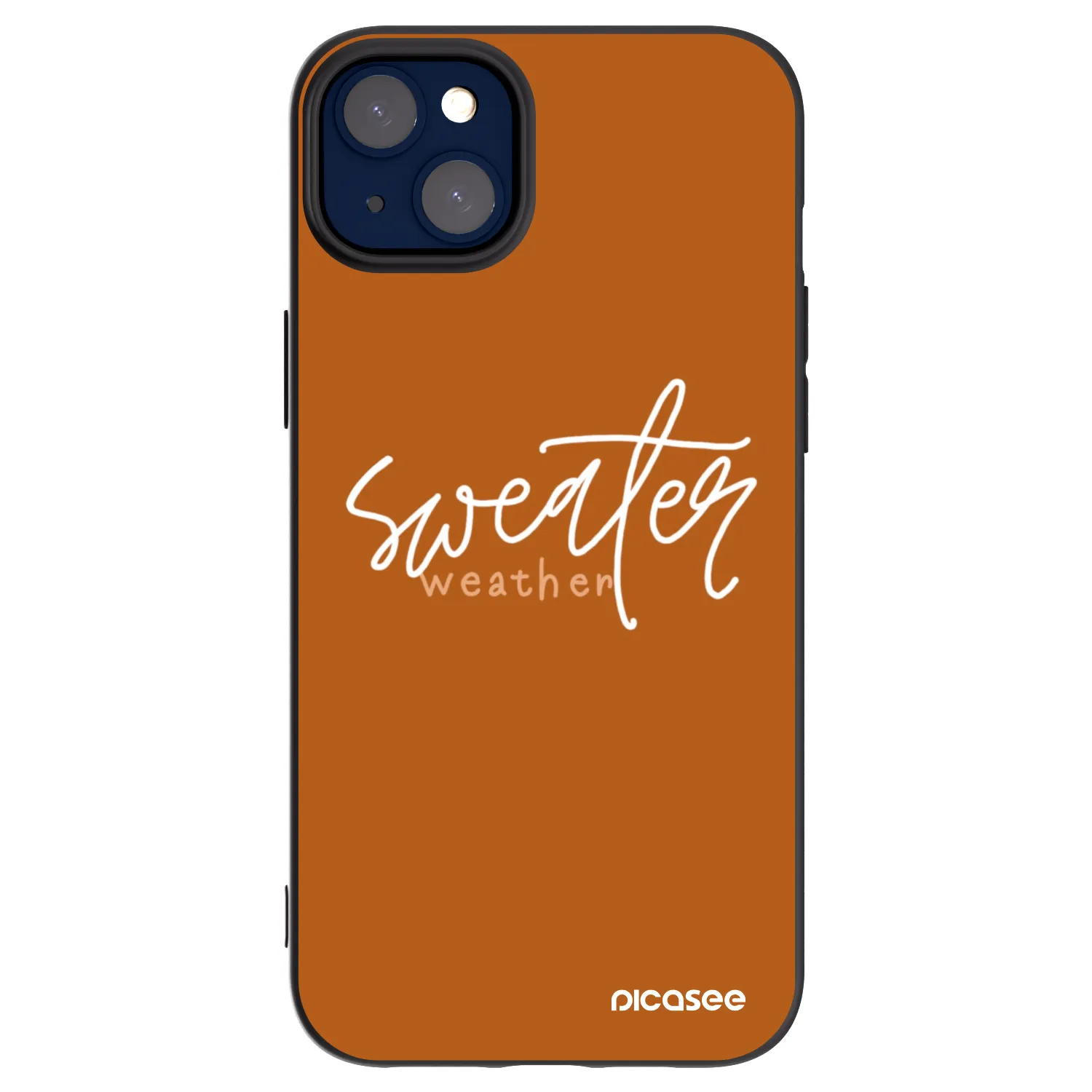 Picasee silikonski črni ovitek za Apple iPhone 14 Plus - Sweater weather