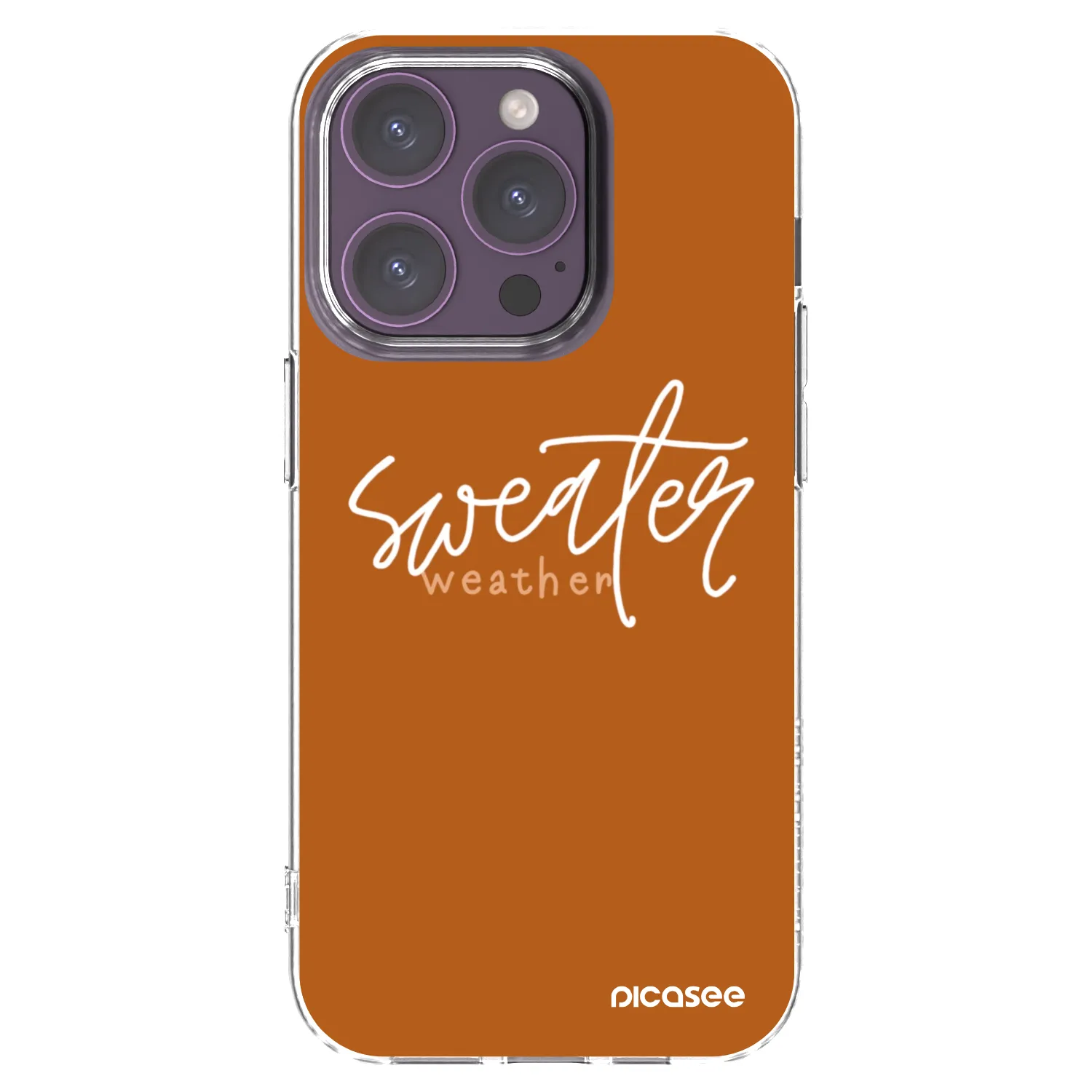 Picasee silikonski prozorni ovitek za Apple iPhone 14 Pro - Sweater weather