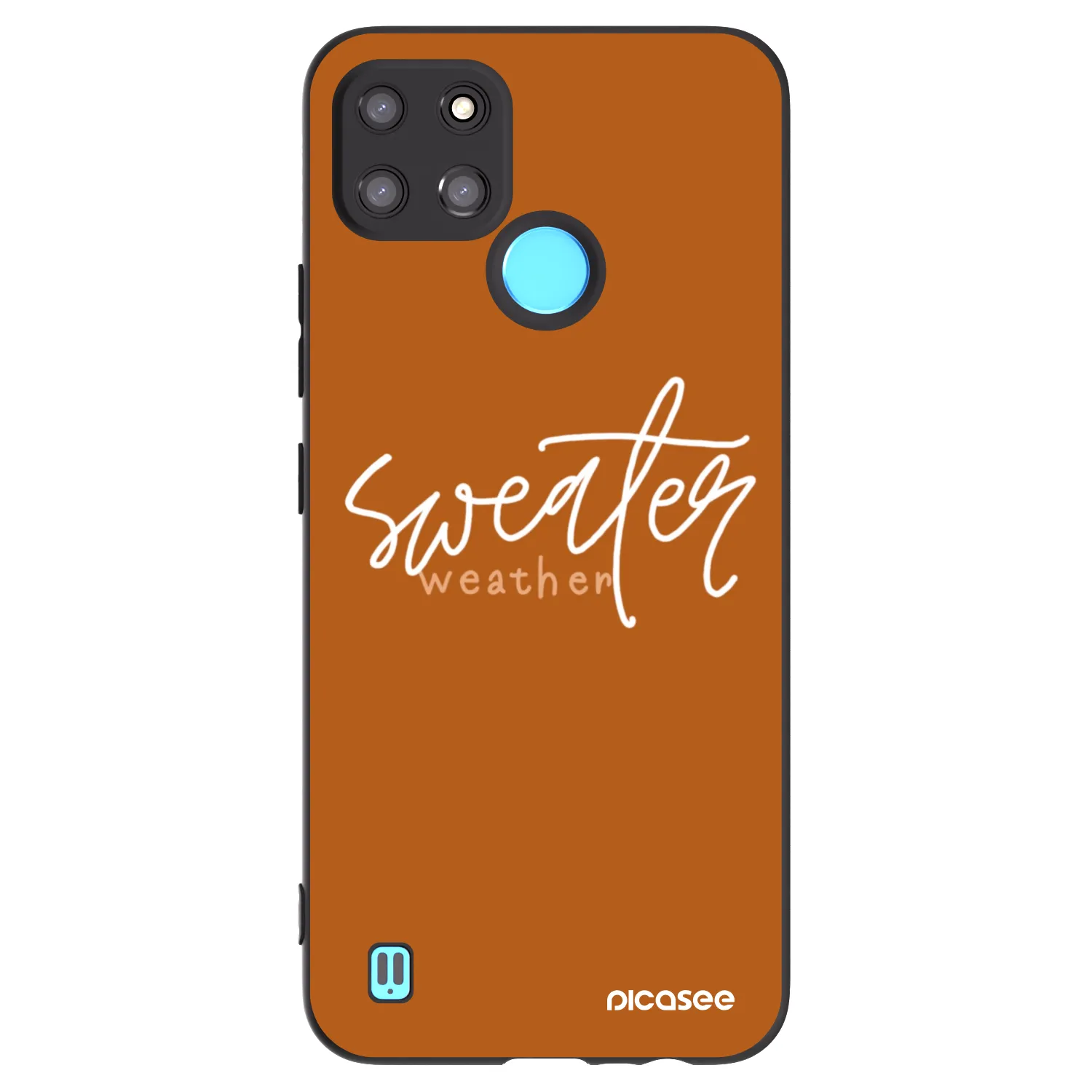 Picasee silikonski črni ovitek za Realme C21Y - Sweater weather