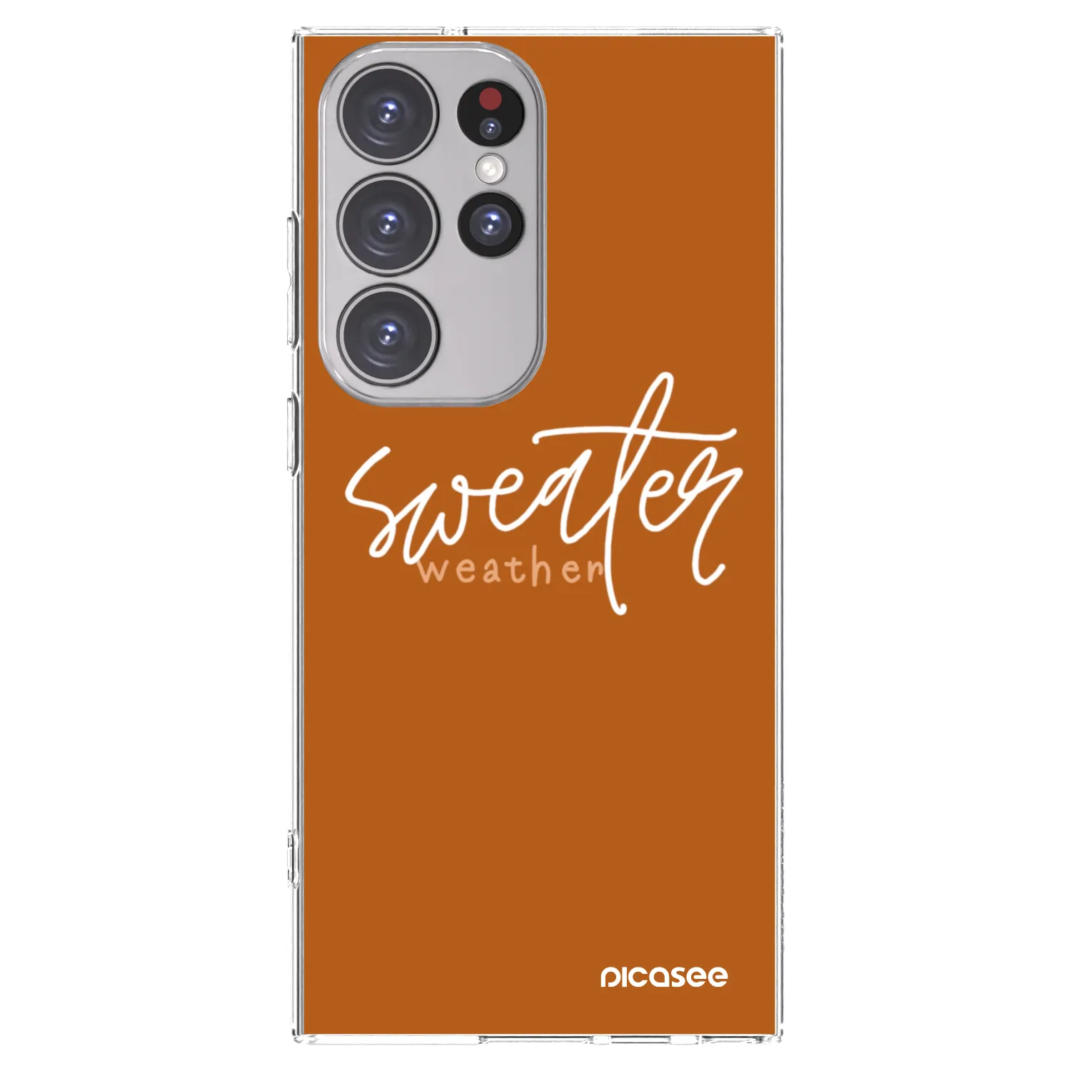 Picasee silikonski prozorni ovitek za Samsung Galaxy S23 Ultra 5G - Sweater weather