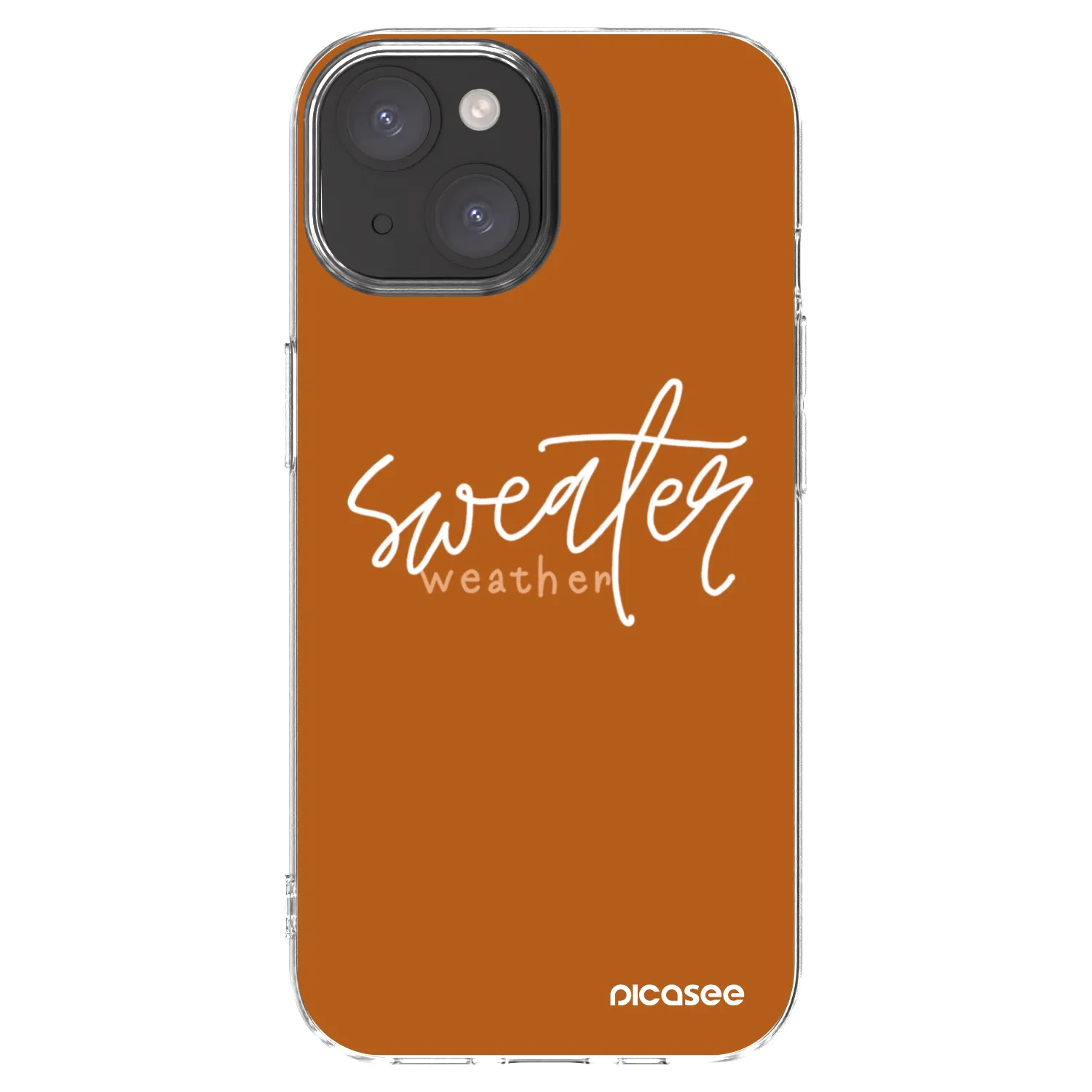 Picasee silikonski prozorni ovitek za Apple iPhone 15 - Sweater weather