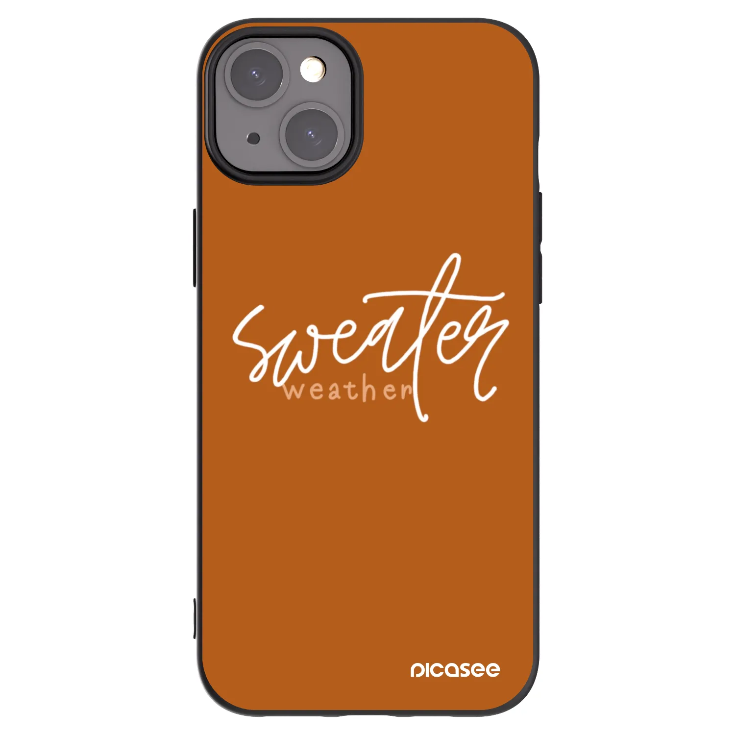 Picasee silikonski črni ovitek za Apple iPhone 15 Plus - Sweater weather