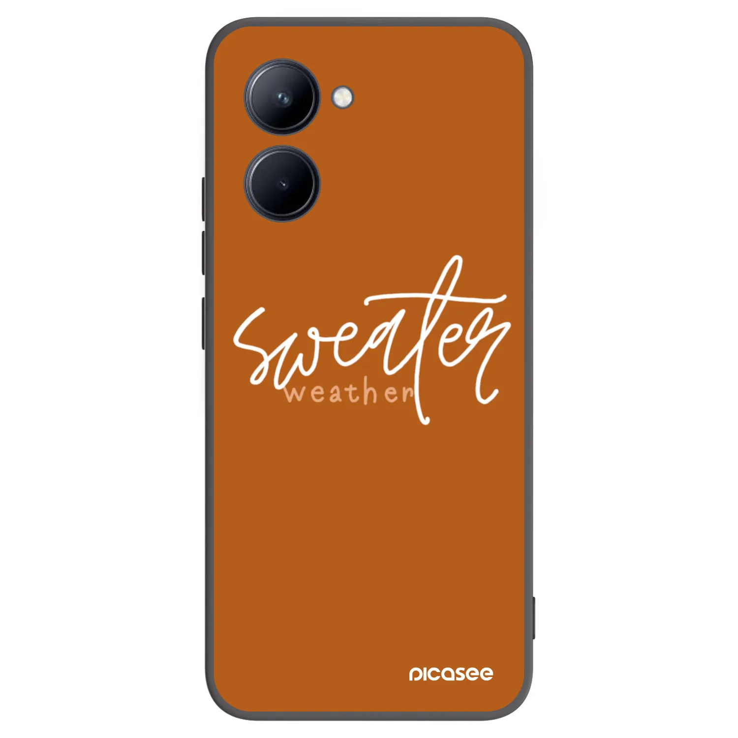 Picasee silikonski črni ovitek za Realme C33 (2023) - Sweater weather