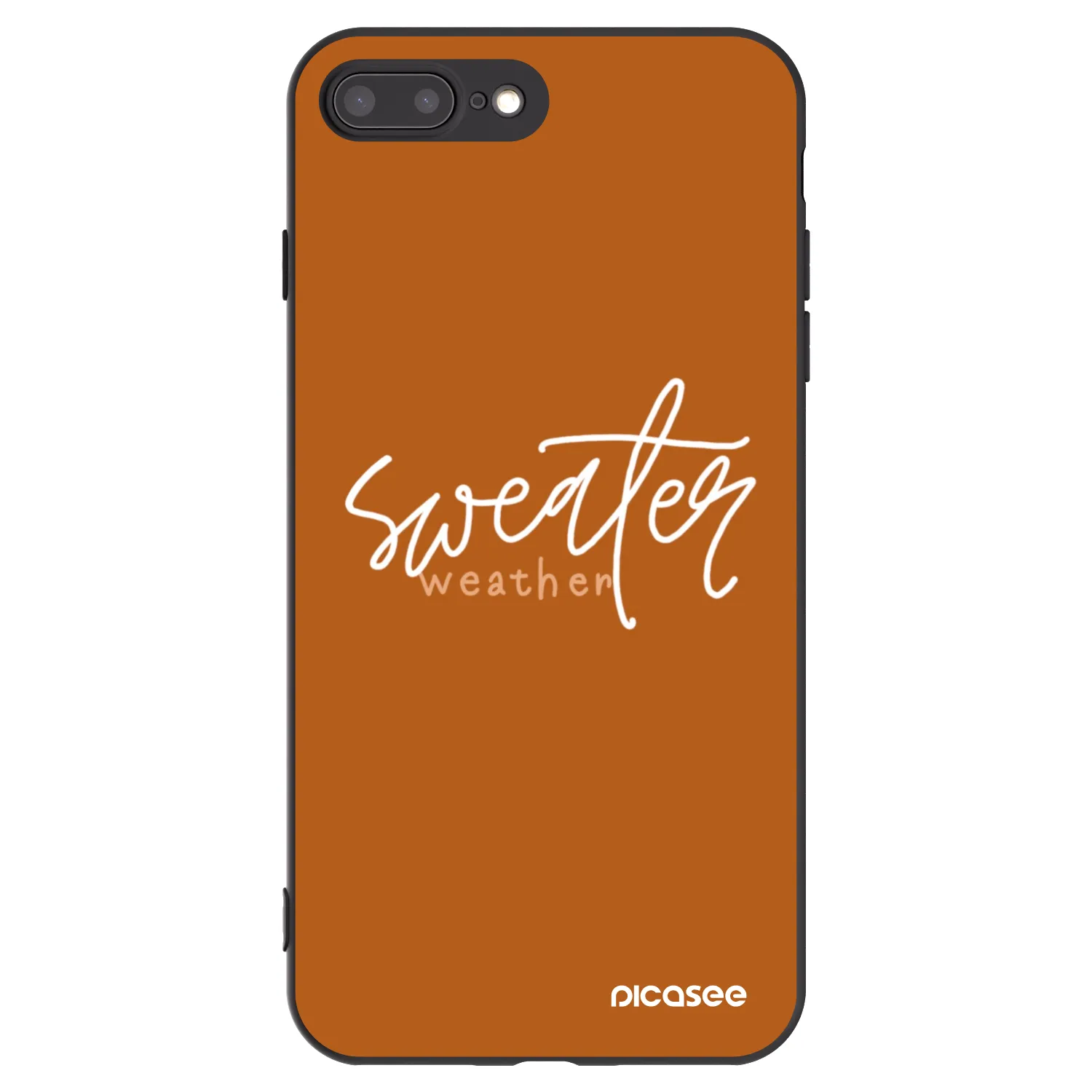 Picasee silikonski črni ovitek za Apple iPhone 8 Plus - Sweater weather