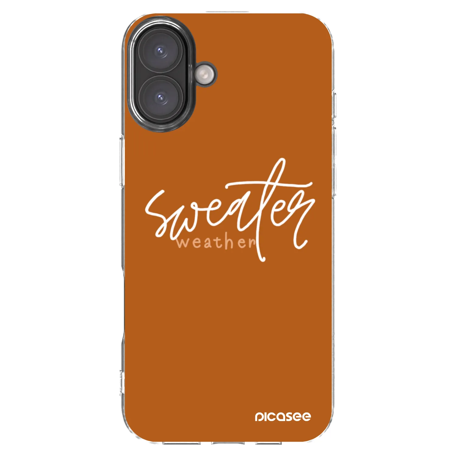 Picasee silikonski prozorni ovitek za Apple iPhone 16 Plus - Sweater weather