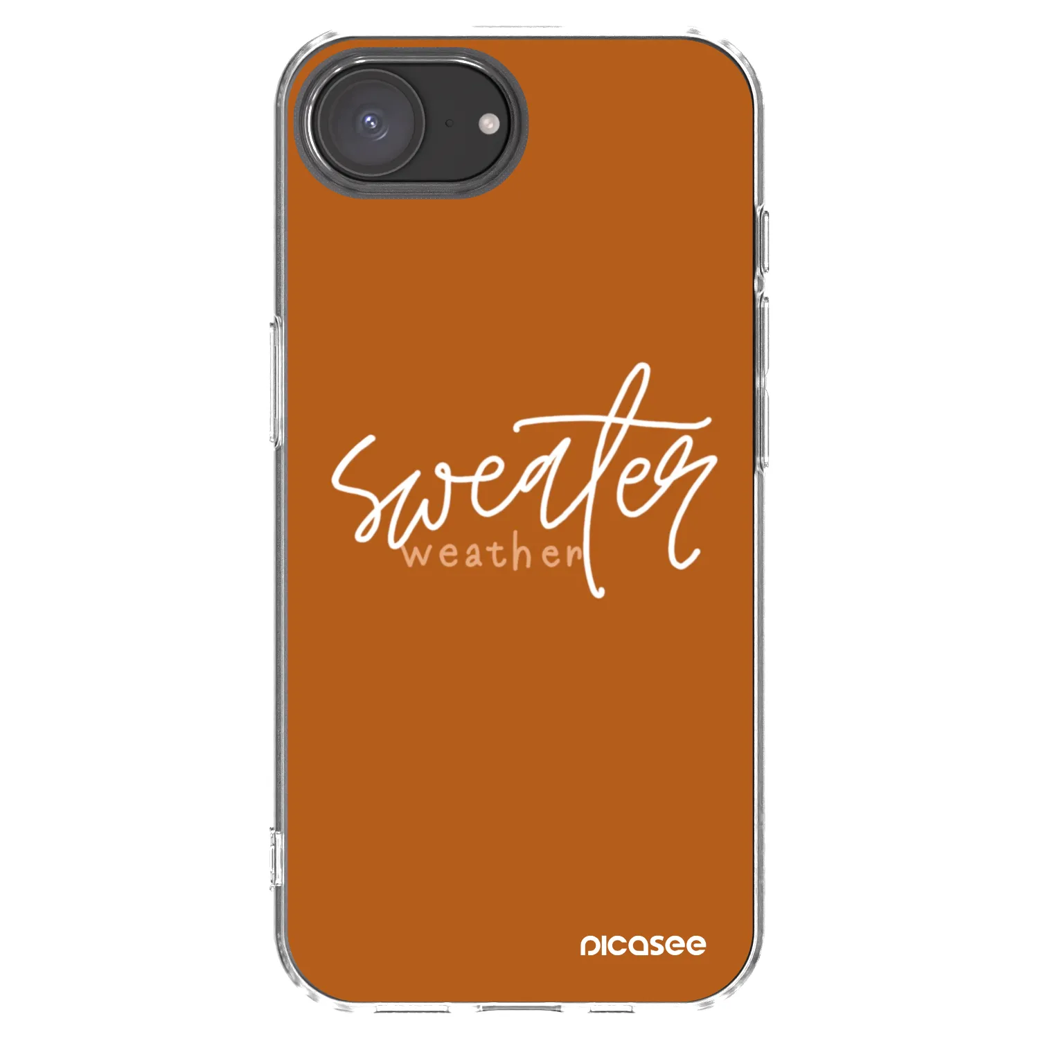 Picasee silikonski prozorni ovitek za Apple iPhone 16e - Sweater weather