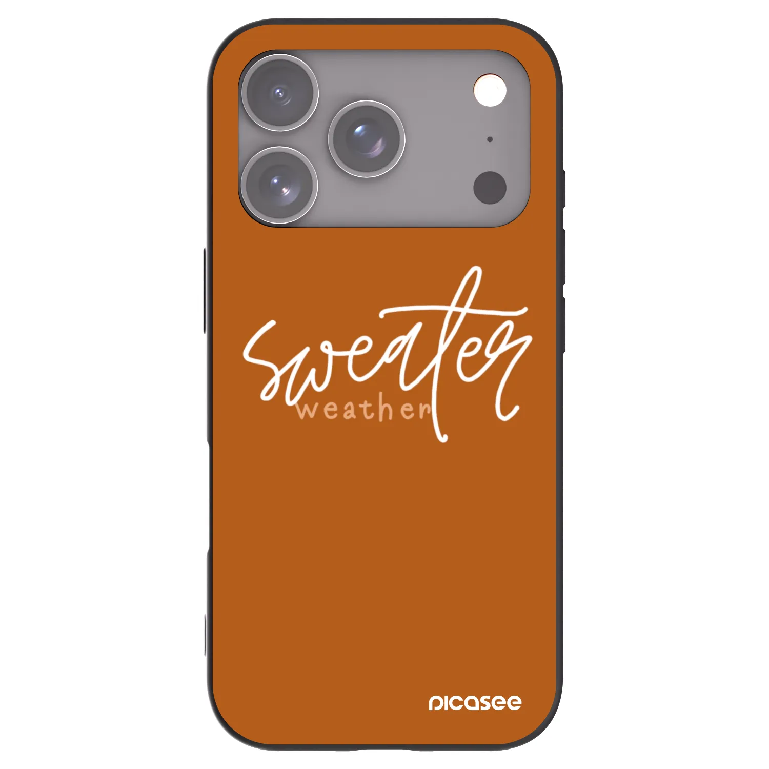 Picasee silikonski črni ovitek za Apple iPhone 17 Pro - Sweater weather