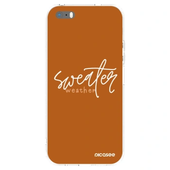 Picasee silikonski prozorni ovitek za Apple iPhone 5/5S/SE - Sweater weather