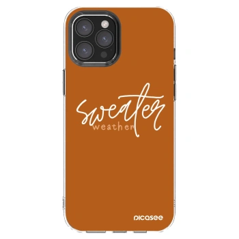 Picasee silikonski prozorni ovitek za Apple iPhone 12 Pro Max - Sweater weather