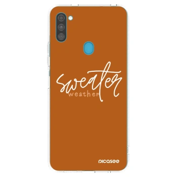 Picasee silikonski prozorni ovitek za Samsung Galaxy M11 - Sweater weather