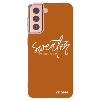 Picasee silikonski prozorni ovitek za Samsung Galaxy S21 5G G991B - Sweater weather