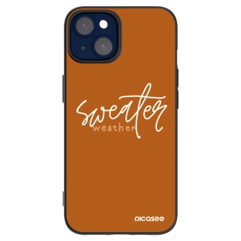 Picasee silikonski črni ovitek za Apple iPhone 14 - Sweater weather