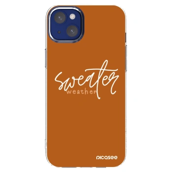 Picasee silikonski prozorni ovitek za Apple iPhone 14 Plus - Sweater weather