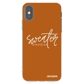 Picasee silikonski prozorni ovitek za Apple iPhone X/XS - Sweater weather