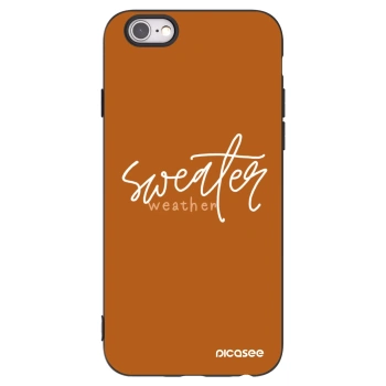 Picasee silikonski črni ovitek za Apple iPhone 6/6S - Sweater weather