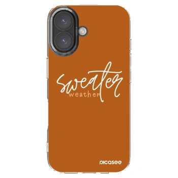 Picasee silikonski prozorni ovitek za Apple iPhone 16 - Sweater weather