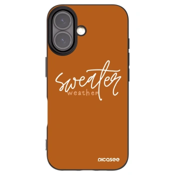 Picasee silikonski črni ovitek za Apple iPhone 16 - Sweater weather
