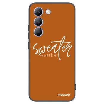 Picasee silikonski črni ovitek za Vivo V40 SE 5G - Sweater weather