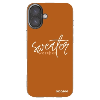 Picasee silikonski prozorni ovitek za Apple iPhone 16 Plus - Sweater weather