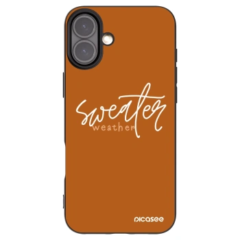 Picasee silikonski črni ovitek za Apple iPhone 16 Plus - Sweater weather