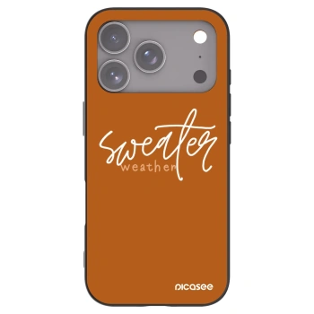 Picasee silikonski črni ovitek za Apple iPhone 17 Pro - Sweater weather