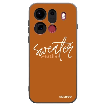 Picasee silikonski črni ovitek za OPPO Find X9 Pro - Sweater weather