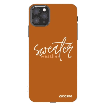 Picasee silikonski prozorni ovitek za Apple iPhone 11 Pro Max - Sweater weather