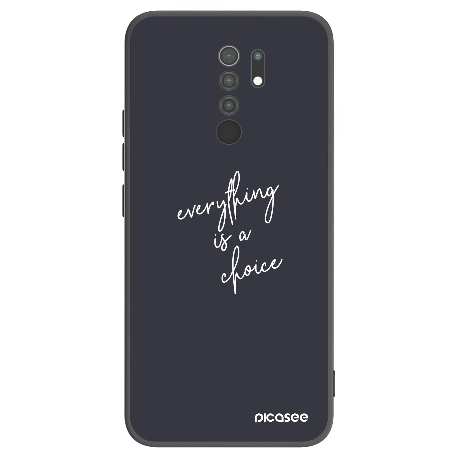 Picasee silikonski črni ovitek za Xiaomi Redmi 9 - Everything is a choice