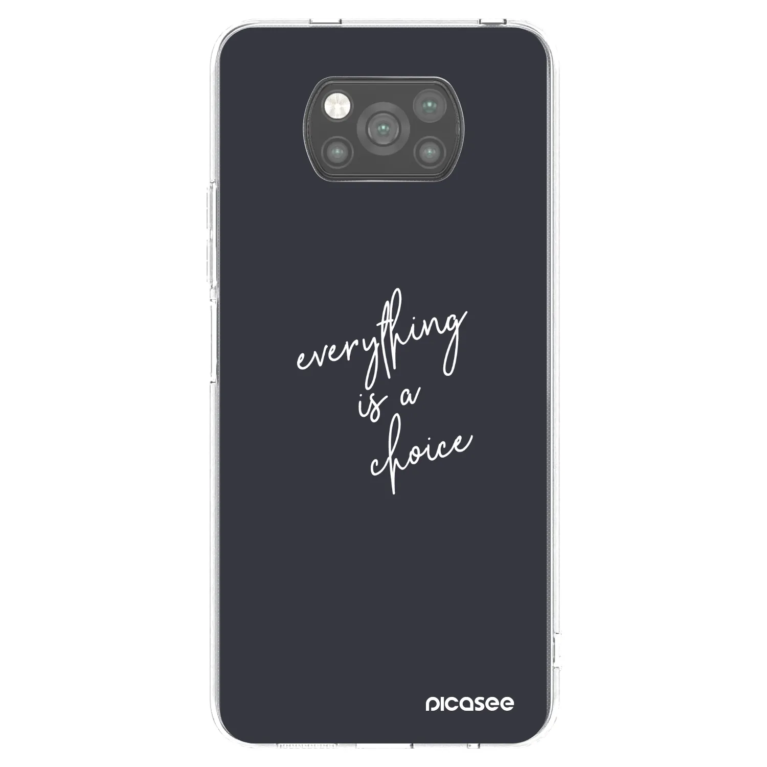 Picasee silikonski črni ovitek za Xiaomi Poco X3 - Everything is a choice