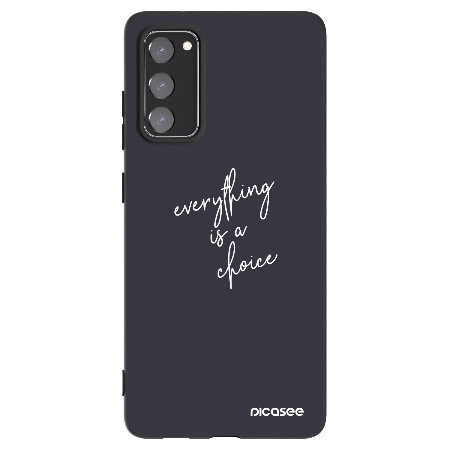 Picasee silikonski črni ovitek za Samsung Galaxy S20 FE - Everything is a choice