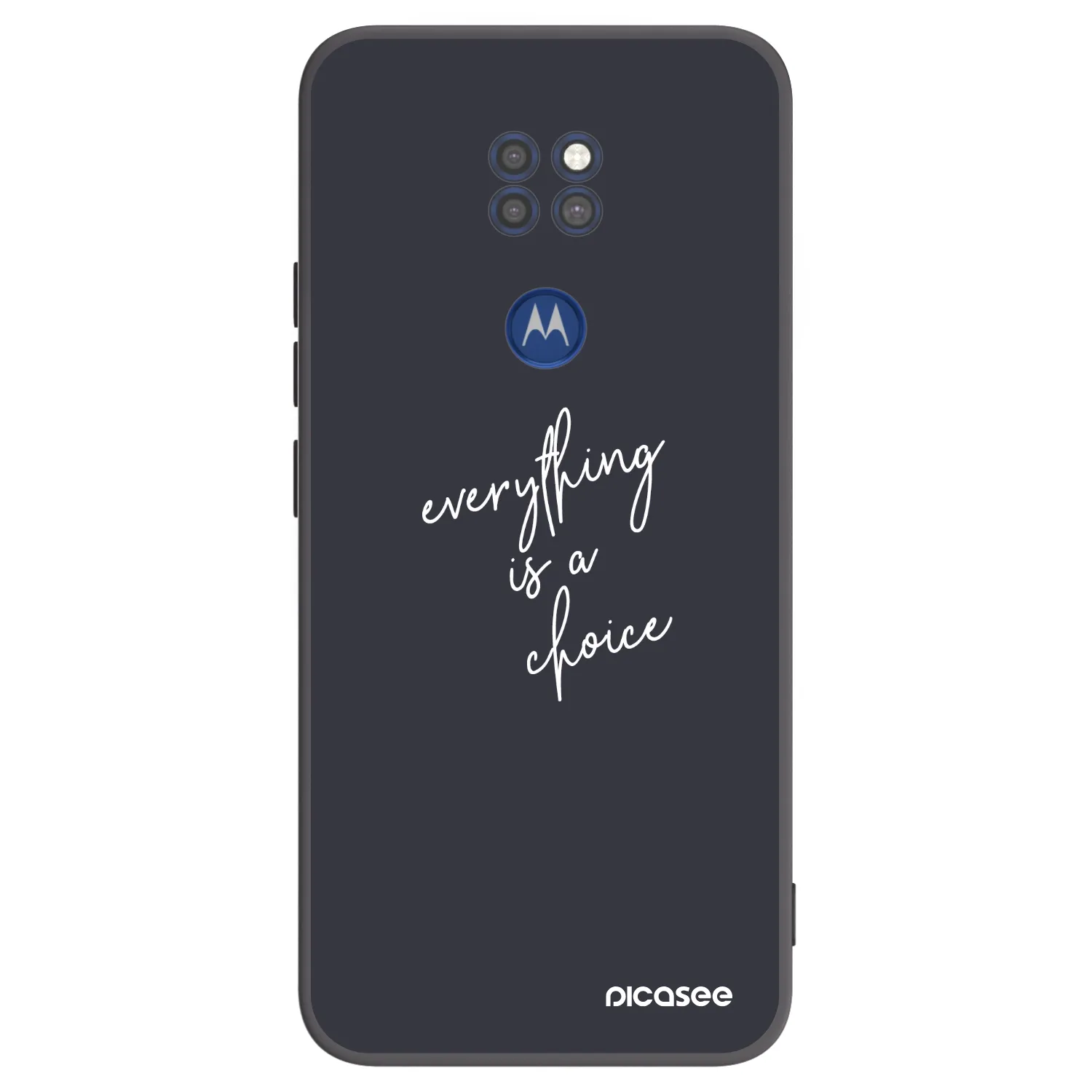 Picasee silikonski črni ovitek za Motorola Moto G9 Play - Everything is a choice
