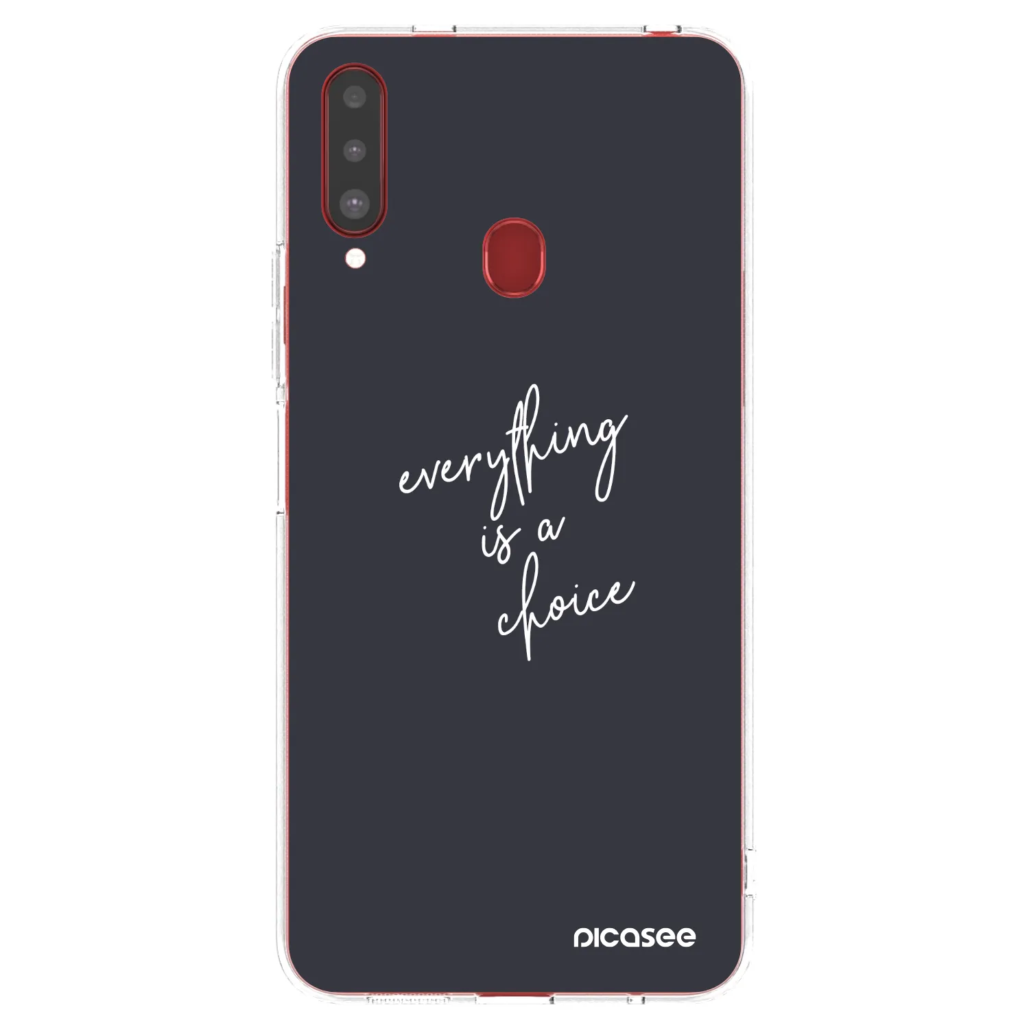 Picasee silikonski prozorni ovitek za Samsung Galaxy A20s - Everything is a choice