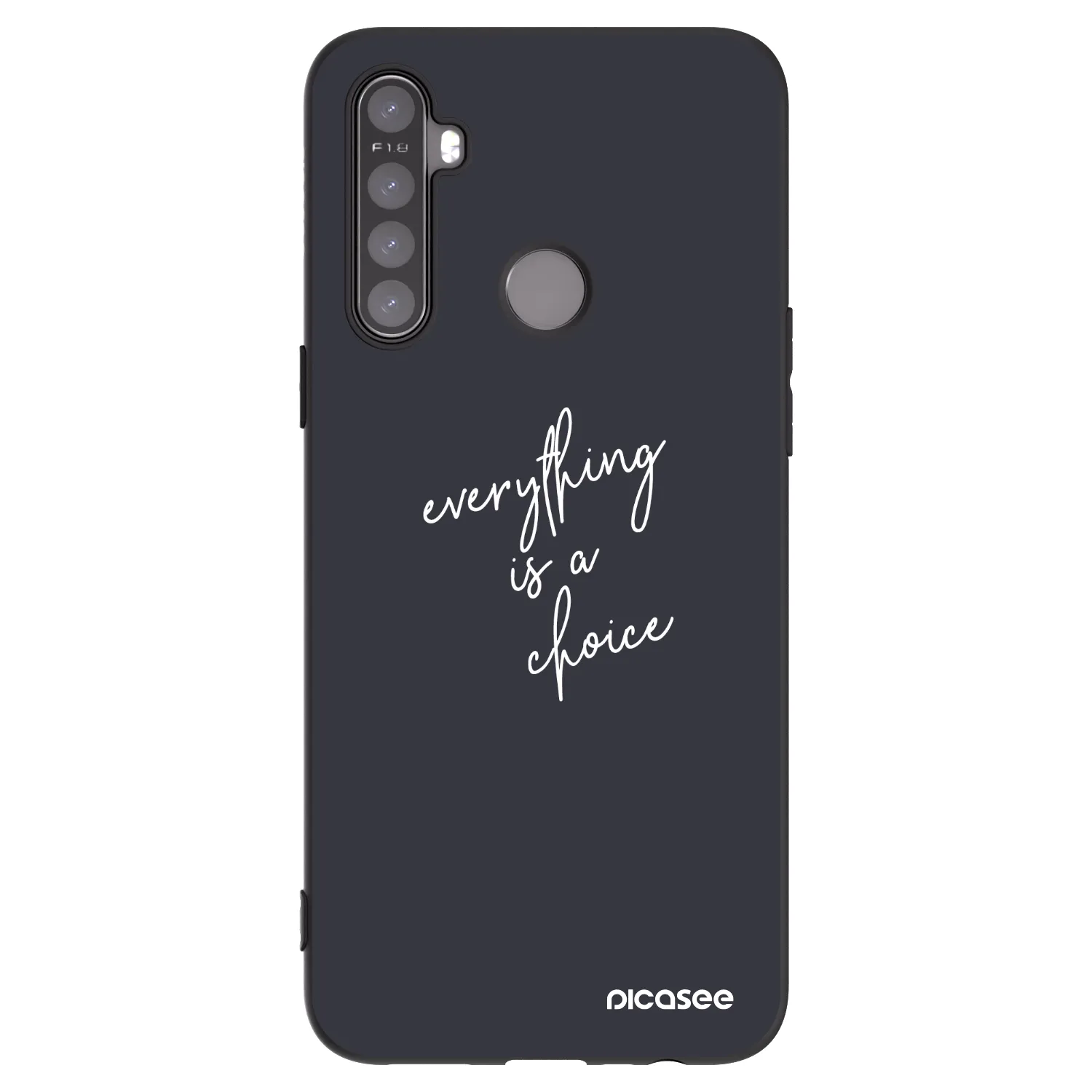 Picasee silikonski črni ovitek za Realme 6i - Everything is a choice