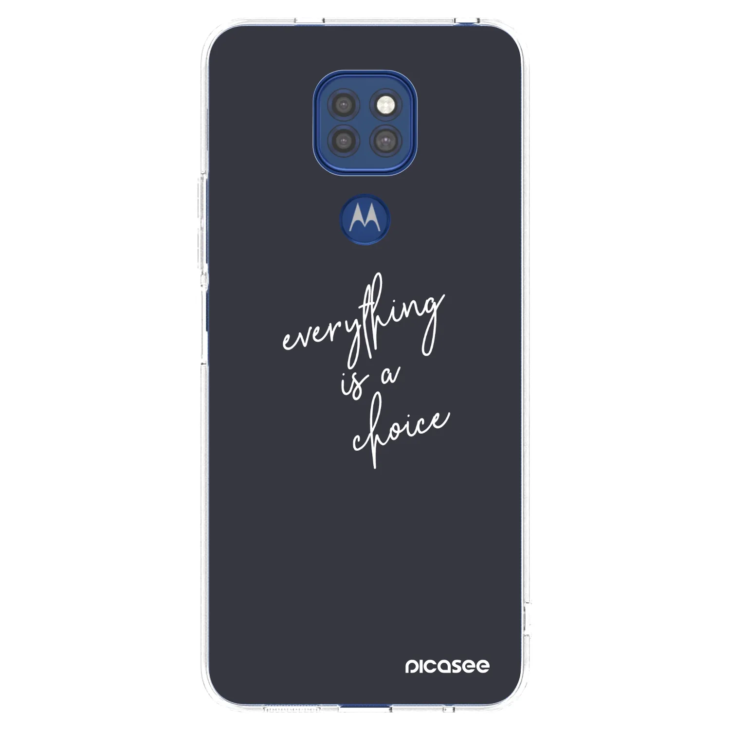 Picasee silikonski prozorni ovitek za Motorola Moto G9 Play - Everything is a choice