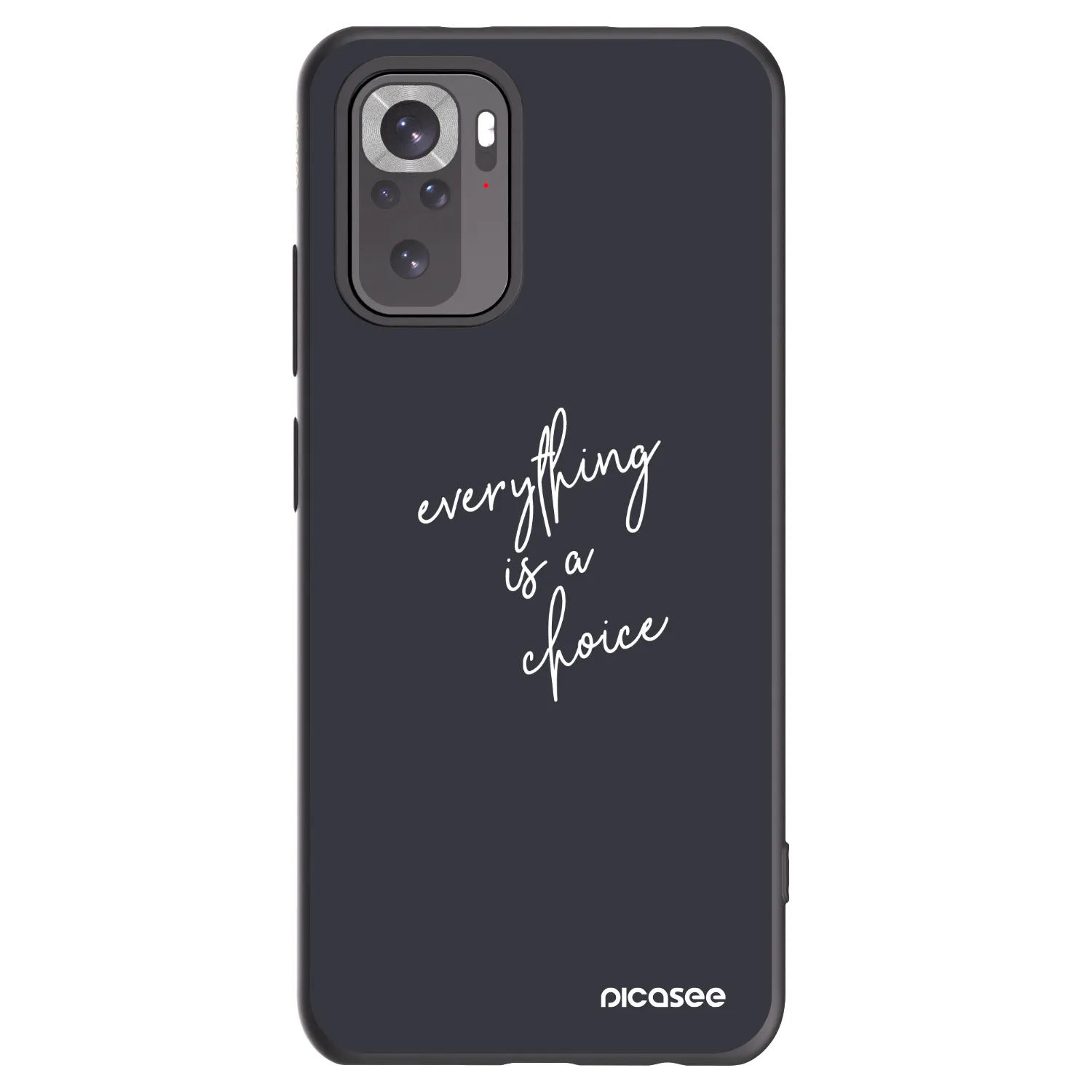 Picasee silikonski črni ovitek za Xiaomi Redmi Note 10S - Everything is a choice