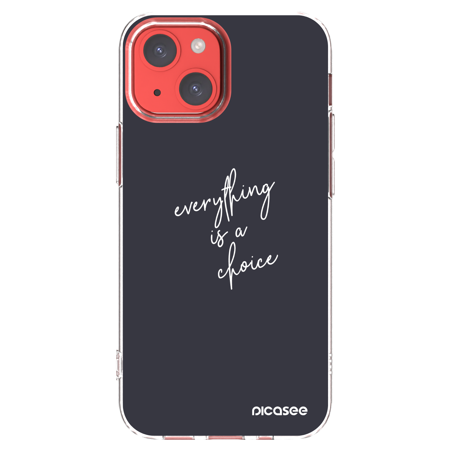Picasee silikonski prozorni ovitek za Apple iPhone 13 mini - Everything is a choice